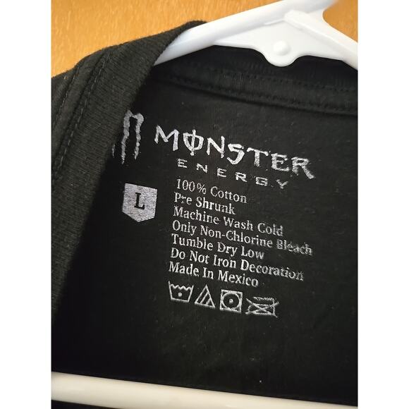 Monster Energy Screaming Skull Shirt Mens L Black Racing Streetwear Metal - Picture 3 of 5
